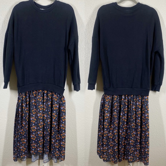 b+ab Jumper Crewneck Maxi Dress Floral